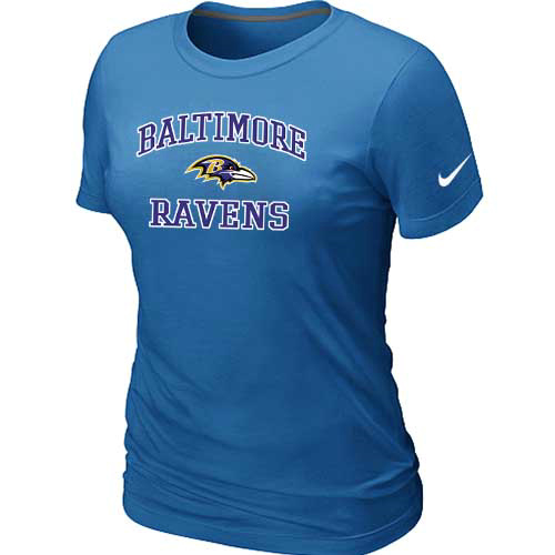 Nike Baltimore Ravens Women's Heart & Soul NFL T-Shirt - Light Blue